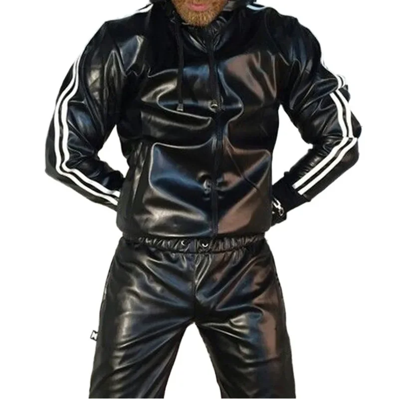 2022 New Autumn And Winter Men Set Fashion Pu Hoodie Motorcycle Casual Jogging Jacket Sports Suit
2022 New Autumn And Winter Men Set Fashion Pu Hoodie Motorcycle Casual Jogging Jacket Sports Suit