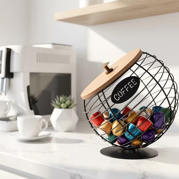 Large Capacity Coffee Capsule Metal Storage Basket Creative Globe Snack Fruit Desktop Light Luxury Iron Storage Rack
Large Capacity Coffee Capsule Metal Storage Basket Creative Globe Snack Fruit Desktop Light Luxury Iron Storage Rack