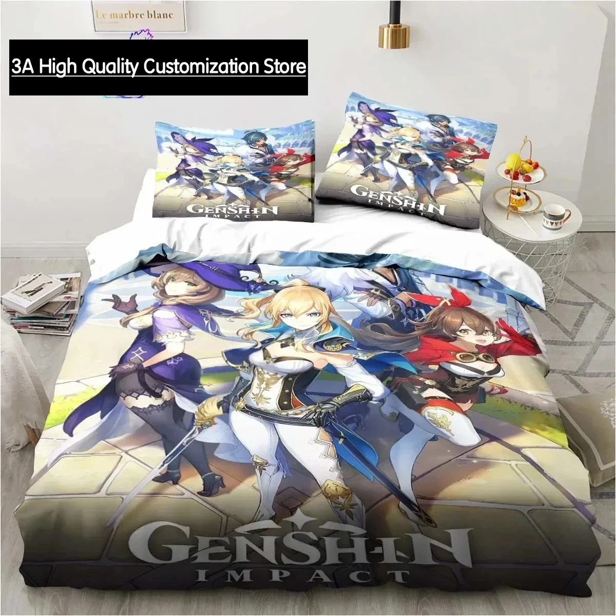 Genshin Impact Anime Printed Bedding Set Single Twin Full Queen King Size Bed Set Adult Boys Bedroom Bedding Gift
Genshin Impact Anime Printed Bedding Set Single Twin Full Queen King Size Bed Set Adult Boys Bedroom Bedding Gift