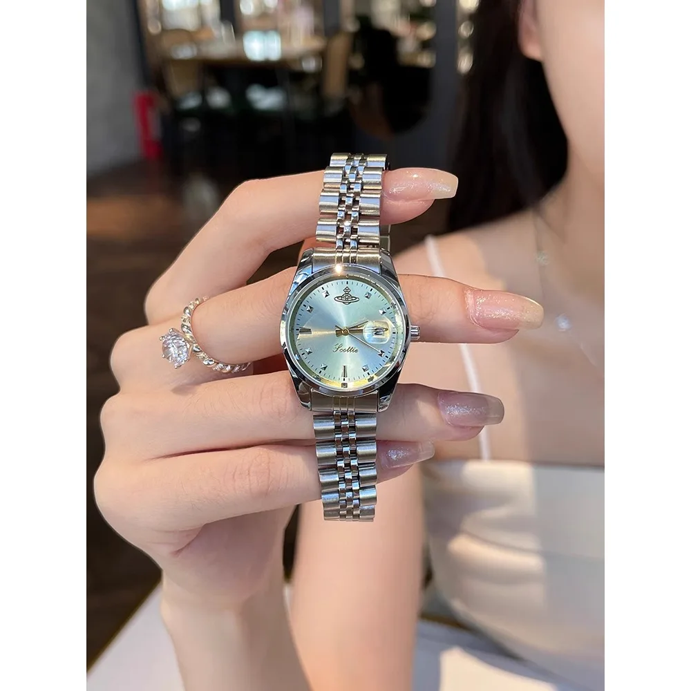 Watch women's light luxury high value simple exquisite versatile women's steel belt watch
Watch women's light luxury high value simple exquisite versatile women's steel belt watch