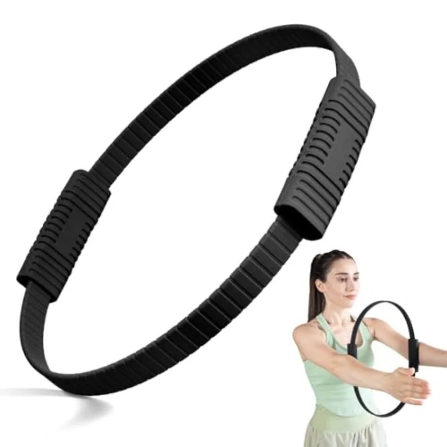 Pilates Kit, 13.5 Inch Magic Circle Ring with Core Ball and 5-Level Resistance Bands for Stretching, Toning and Full Body, Home
Pilates Kit, 13.5 Inch Magic Circle Ring with Core Ball and 5-Level Resistance Bands for Stretching, Toning and Full Body, Home