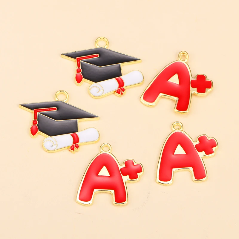 10Pcs Gold Color Alloy Enamel Graduation Hat Charm for Jewelry Making Bulk Supplies Necklace Pendant Keychain Diy Accessories
10Pcs Gold Color Alloy Enamel Graduation Hat Charm for Jewelry Making Bulk Supplies Necklace Pendant Keychain Diy Accessories