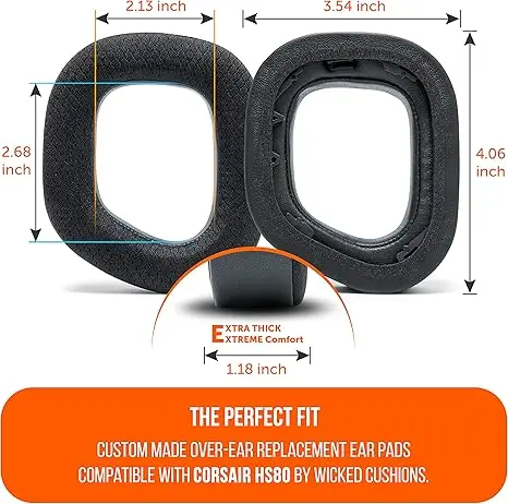 For CORSAIR Earpads HS80 RGB Headphones Soft Foam Cushion Cover
For CORSAIR Earpads HS80 RGB Headphones Soft Foam Cushion Cover