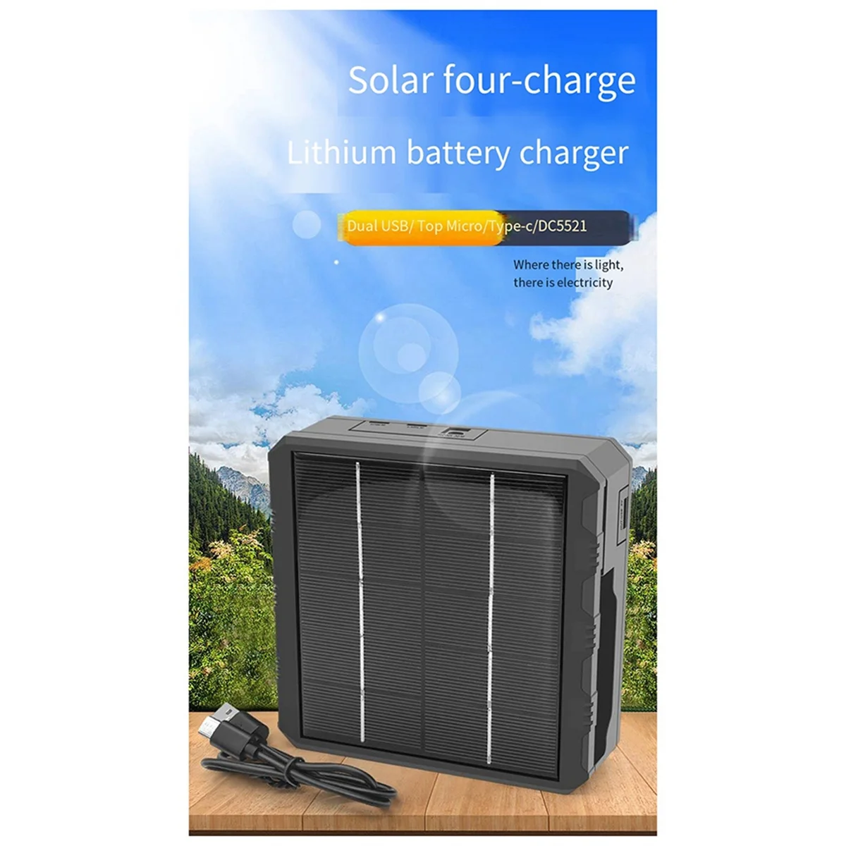 A95U 18650 Charger Solar Lithium Battery Smart Charger Type-C Four-Slot Multi-Function Outdoor Charger
A95U 18650 Charger Solar Lithium Battery Smart Charger Type-C Four-Slot Multi-Function Outdoor Charger