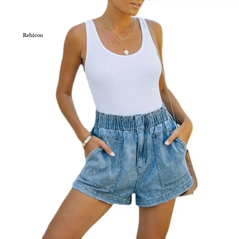 Women's Elastic Waist Pants Vintage Clothing Woman 2000s Clothes Shorts Jeans Streetwear Ladies Jeans Denim Trousers
Women's Elastic Waist Pants Vintage Clothing Woman 2000s Clothes Shorts Jeans Streetwear Ladies Jeans Denim Trousers
