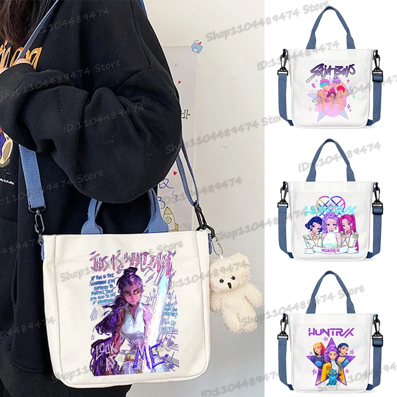 New Fashion Kpop Demon Hunters Casual Square Shoulder Bag Student Teenage Blue White Tote Bags Korean Style Women Crossbody Bag
New Fashion Kpop Demon Hunters Casual Square Shoulder Bag Student Teenage Blue White Tote Bags Korean Style Women Crossbody Bag