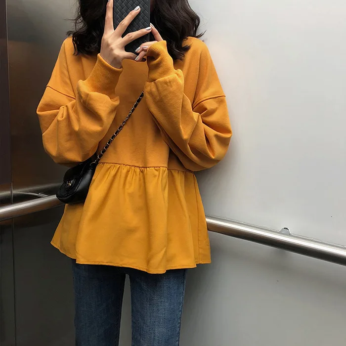 Loose Long Sleeve T-Shirt Hoodie Women's Casual Style Korean Version Spring Autumn New Fashion Pure Color Student Fashion
Loose Long Sleeve T-Shirt Hoodie Women's Casual Style Korean Version Spring Autumn New Fashion Pure Color Student Fashion