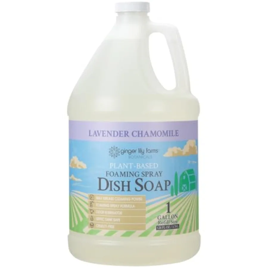 Ginger Lily Farms Botanicals Plant-Based Foaming Spray Dish Soap, Concentrated Formula with Max Grease Cleaning Power, Cruelty-
Ginger Lily Farms Botanicals Plant-Based Foaming Spray Dish Soap, Concentrated Formula with Max Grease Cleaning Power, Cruelty-