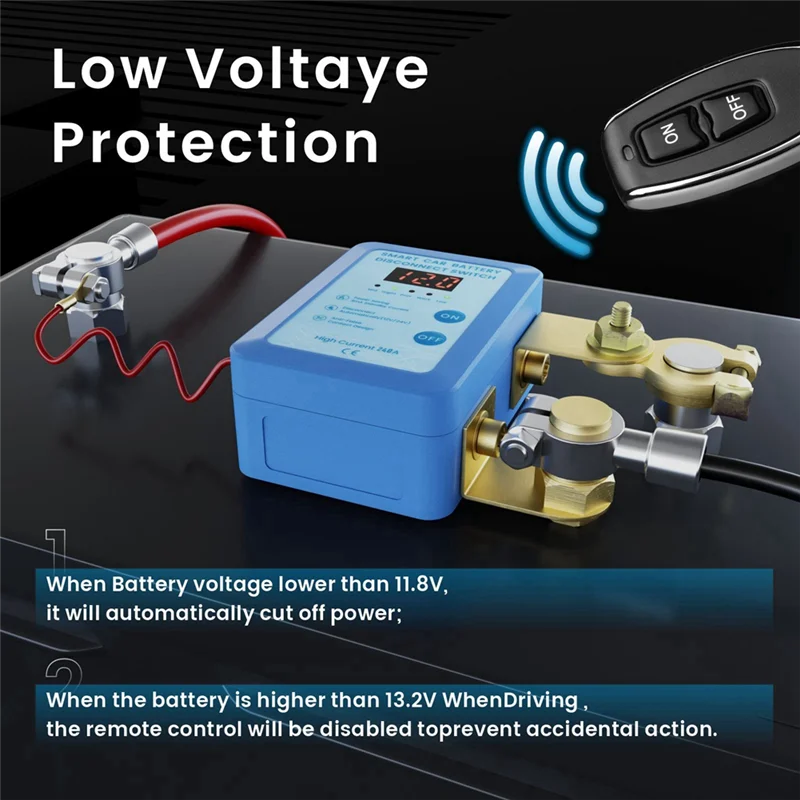 A69E240A 12V Remote Battery Disconnect Switch With Led Voltage Display Automatic Power Shut Off Switch For Auto
A69E240A 12V Remote Battery Disconnect Switch With Led Voltage Display Automatic Power Shut Off Switch For Auto
