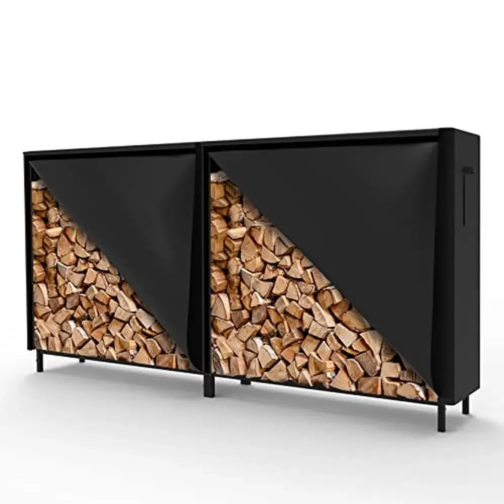 Heavy Duty 8ft Firewood Rack with Weather Resistant Cover Outdoor/Indoor Use Solid Steel Construction Ox Fabric Waterproof 600D
Heavy Duty 8ft Firewood Rack with Weather Resistant Cover Outdoor/Indoor Use Solid Steel Construction Ox Fabric Waterproof 600D