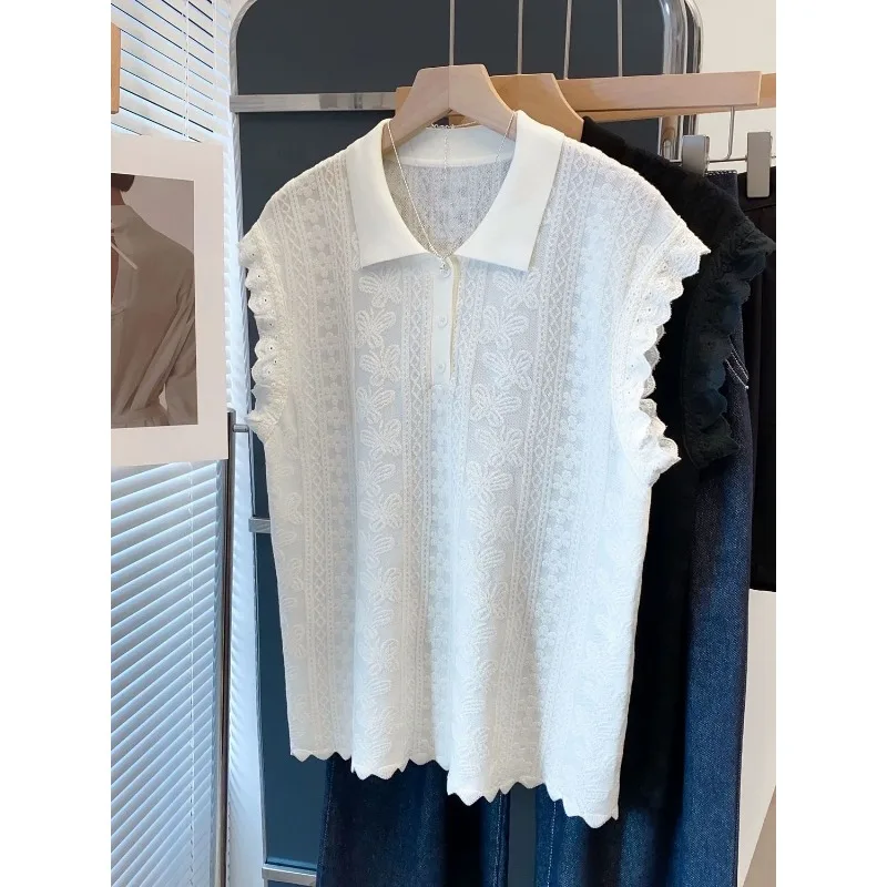 Knitted Neck Loose Slimming Design Summer Top for Women Stylish Korean Style Soft Knitwear Short Sleeve Q242
Knitted Neck Loose Slimming Design Summer Top for Women Stylish Korean Style Soft Knitwear Short Sleeve Q242