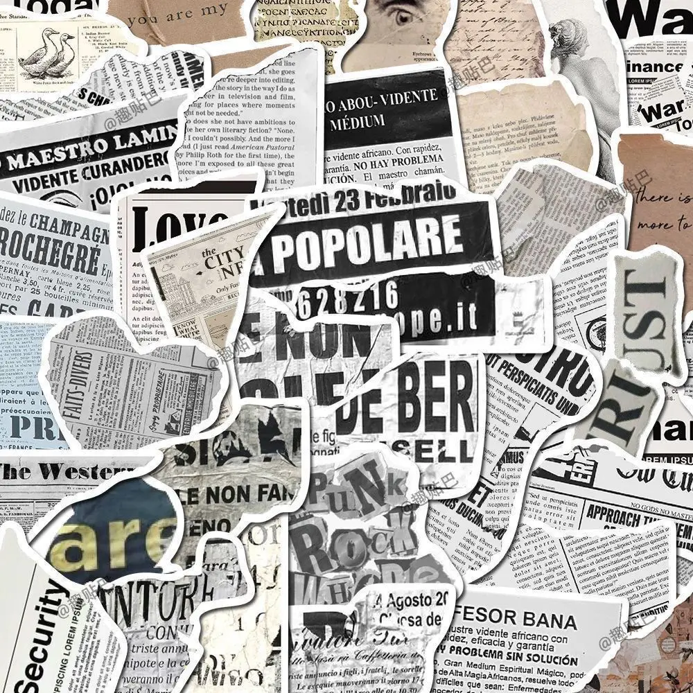 49/50/99/PCS Vintage Newspaper PVC Sticker AestheticDiy Scrapbooking Diary Album Planne
49/50/99/PCS Vintage Newspaper PVC Sticker AestheticDiy Scrapbooking Diary Album Planne