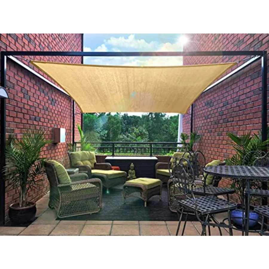 Patio Sun Shade Sail Canopy, 16' x 20' Rectangle Shade Cloth UV Block Sunshade Fabric - Outdoor Cover Awning Shelter for Pergol
Patio Sun Shade Sail Canopy, 16' x 20' Rectangle Shade Cloth UV Block Sunshade Fabric - Outdoor Cover Awning Shelter for Pergol