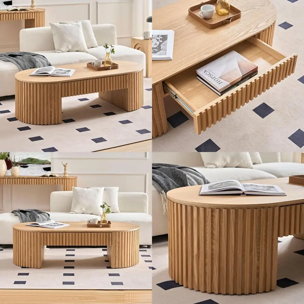 Black 51.18 Oval Wooden Coffee Table with Drawer, Farmhouse Style for Living Room and Apartment (Oak)
Black 51.18 Oval Wooden Coffee Table with Drawer, Farmhouse Style for Living Room and Apartment (Oak)