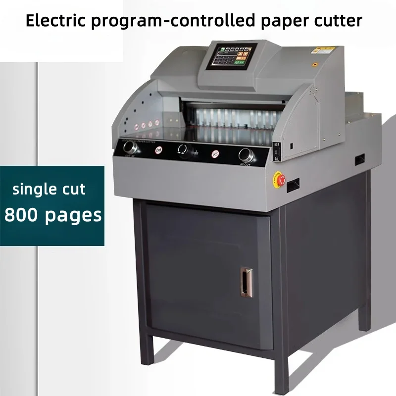 A3-sized electric programmable paper cutter for cutting tender documents books graphics and text
A3-sized electric programmable paper cutter for cutting tender documents books graphics and text