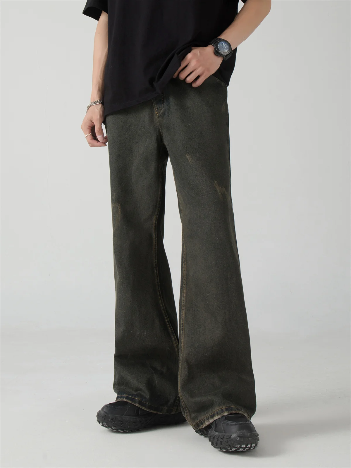 Retro Flared Jeans Men Loose Summer Wide Leg Trendy Brand Washed Vintage American High Street Long Pants Straight Leg Loose Fit
Retro Flared Jeans Men Loose Summer Wide Leg Trendy Brand Washed Vintage American High Street Long Pants Straight Leg Loose Fit