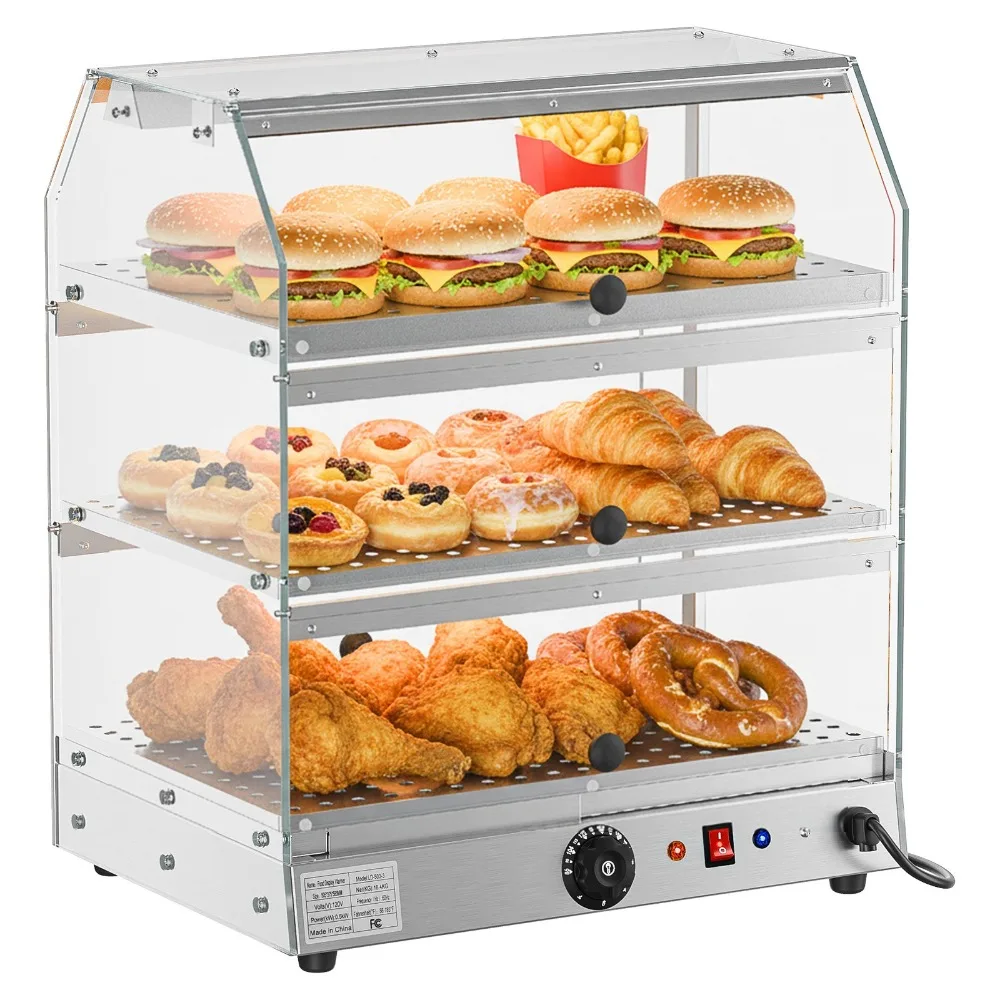 3-Tiers Electric 500W Food Warmer Display Case Commercial Food Pizza Showcase
3-Tiers Electric 500W Food Warmer Display Case Commercial Food Pizza Showcase