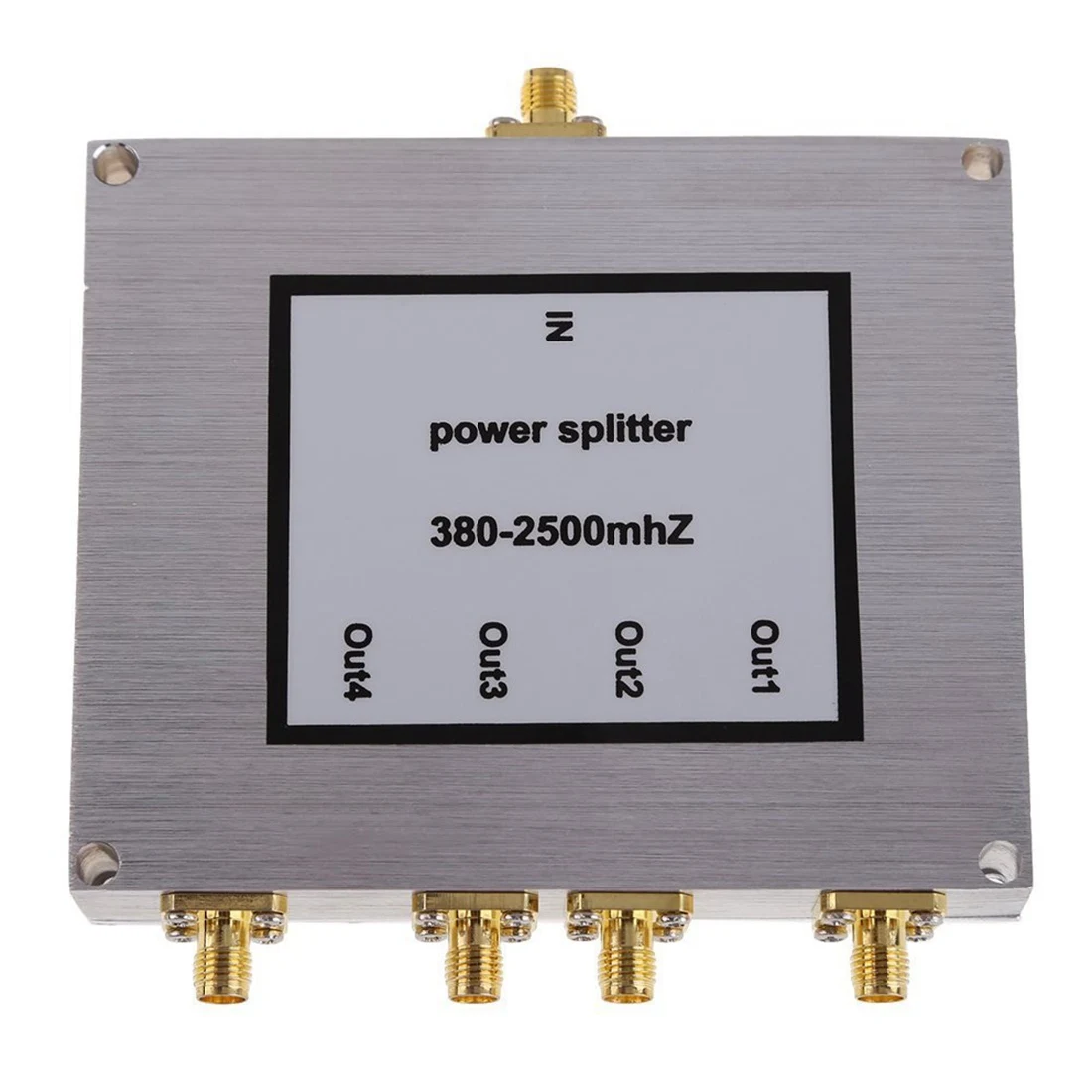 4 Way SMA Power Splitter 380Mhz-2500MHz,SMA Female Power Divider Signal Cable Splitter Female Divider
4 Way SMA Power Splitter 380Mhz-2500MHz,SMA Female Power Divider Signal Cable Splitter Female Divider