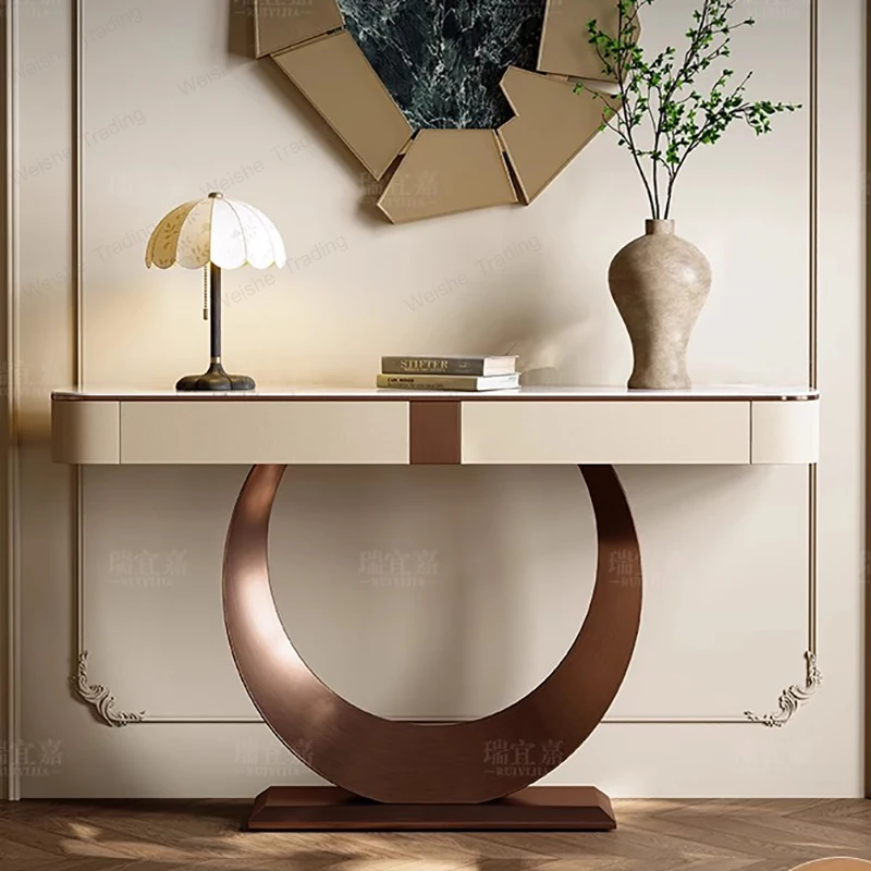 European Elegant Entryways Table Advanced Design Simple Storage Console Tables Easy Unique Konsola Stolik Living Room Furniture
European Elegant Entryways Table Advanced Design Simple Storage Console Tables Easy Unique Konsola Stolik Living Room Furniture