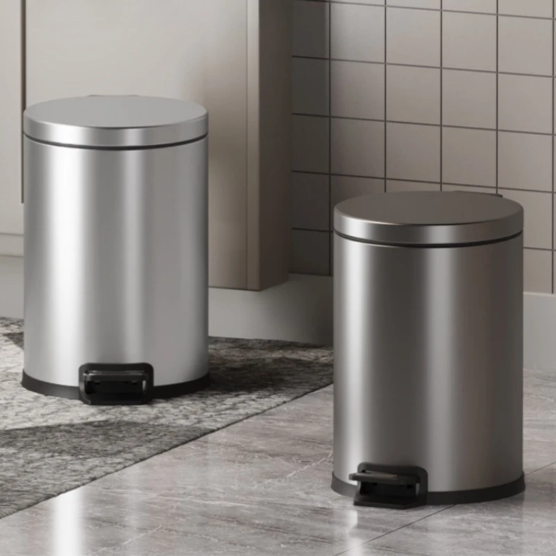 Stainless Steel Trash Can Luxury Recycle Food Litter Bins Bathroom Large Capacity Waste Bin Home Kitchen Pedal Dustbin with Lid
Stainless Steel Trash Can Luxury Recycle Food Litter Bins Bathroom Large Capacity Waste Bin Home Kitchen Pedal Dustbin with Lid