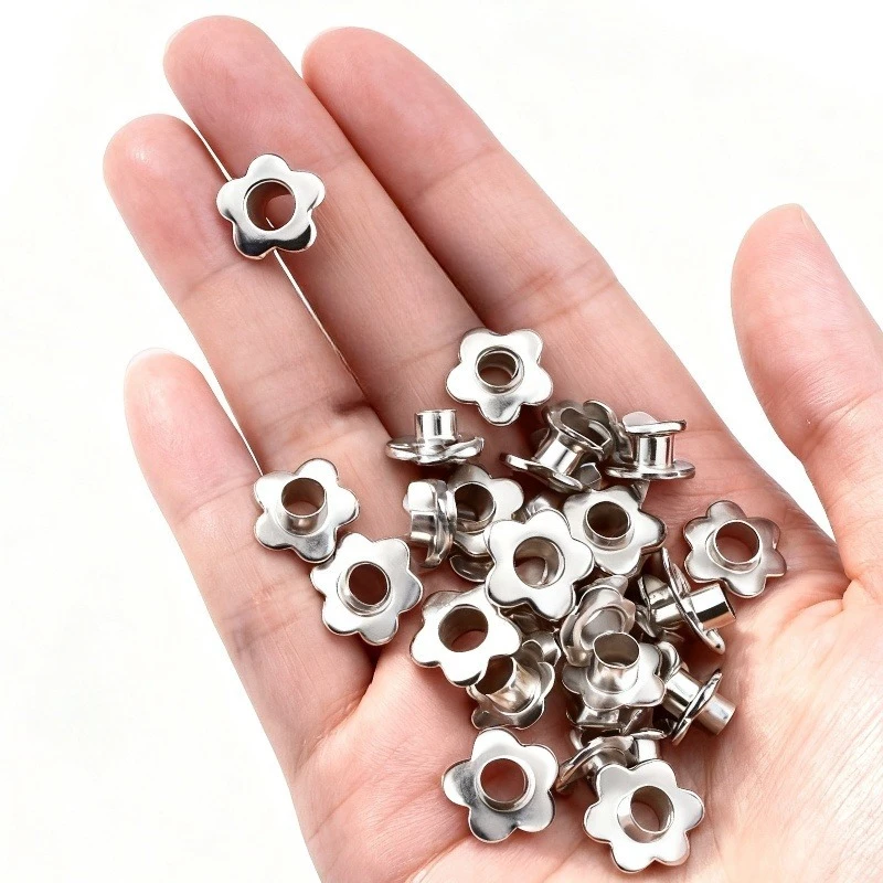 120Sets Metal Flower Eyelets, for Coat Shoulder Decor, Scratch-Resistant, Stylish Coat Accessories
120Sets Metal Flower Eyelets, for Coat Shoulder Decor, Scratch-Resistant, Stylish Coat Accessories