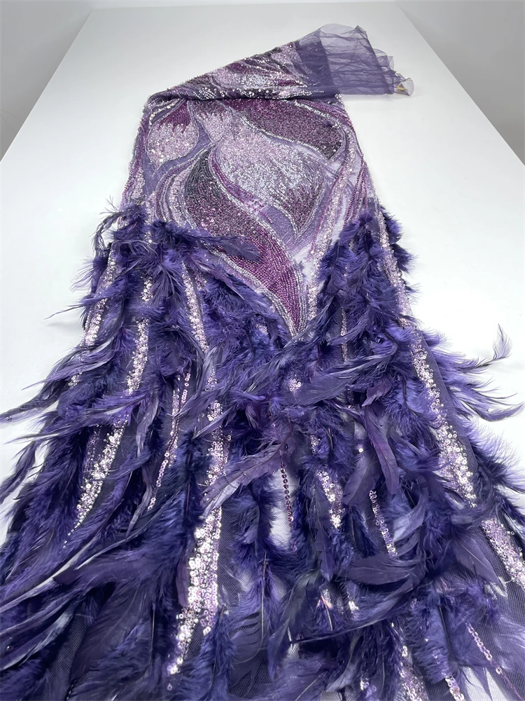 3D перо, новейшая европейская фиолетовая изысканная свадебная ткань для свадебного платья, 2021, Франция, Нигерия, кружевная ткань с блестками и бисером
3D перо, новейшая европейская фиолетовая изысканная свадебная ткань для свадебного платья, 2021, Франция, Нигерия, кружевная ткань с блестками и бисером