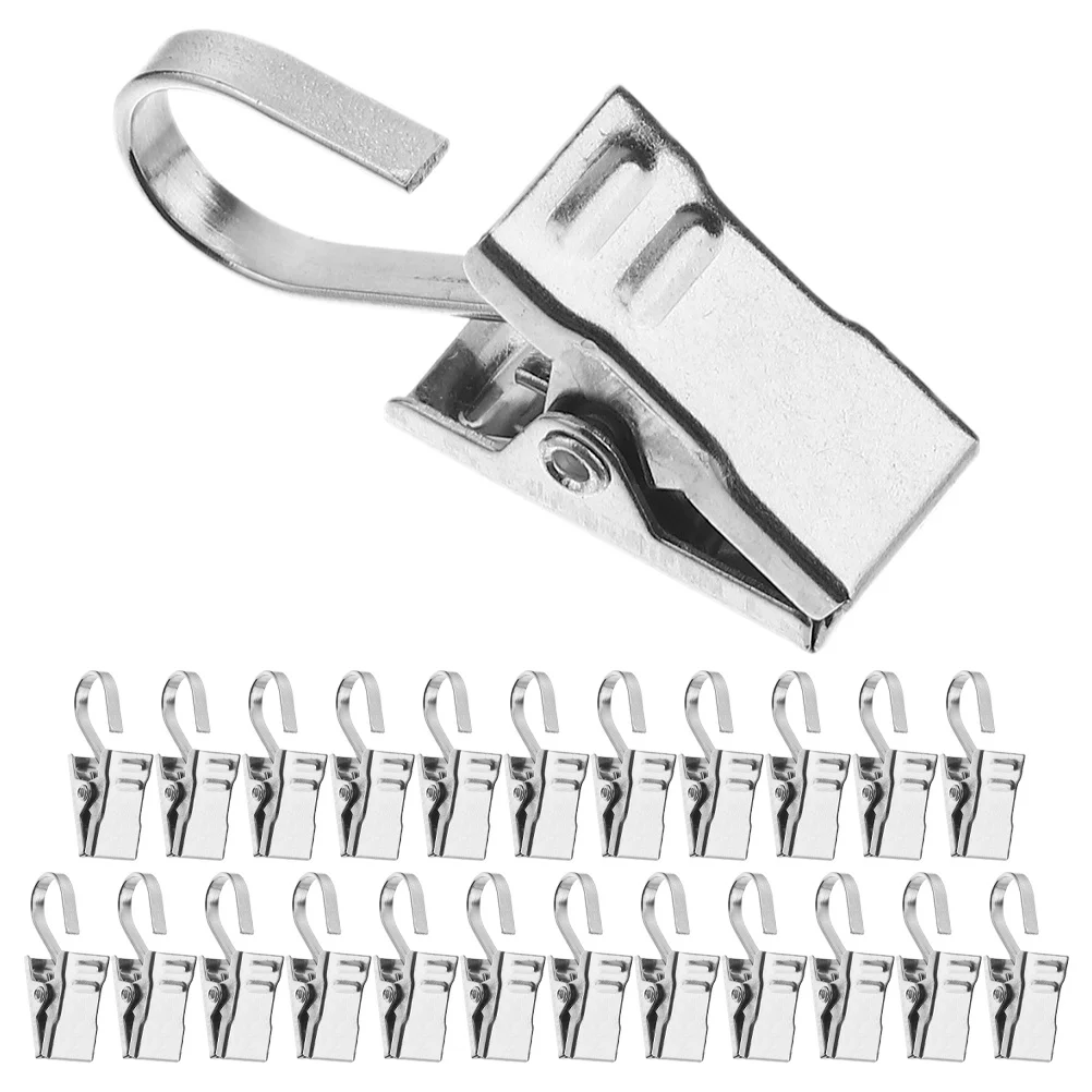 25Pcs Stainless Steel Curtain Clips Hooks Thickened Metal Clip Hangers for Hanging Curtains Lights Decoration Clips for Hanging
25Pcs Stainless Steel Curtain Clips Hooks Thickened Metal Clip Hangers for Hanging Curtains Lights Decoration Clips for Hanging
