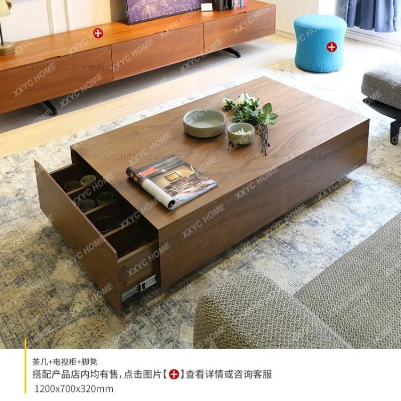 X-S Simple Modern Living Room Coffee Table Rectangular Walnut Color Storage Drawer Tea Table furniture living HG
X-S Simple Modern Living Room Coffee Table Rectangular Walnut Color Storage Drawer Tea Table furniture living HG