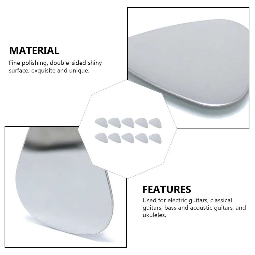 12pcs Stainless Steel Guitar Picks Durable Electric Bass Ukulele Plectrums Instrument Parts Fine Polishing Double Sided Shiny
12pcs Stainless Steel Guitar Picks Durable Electric Bass Ukulele Plectrums Instrument Parts Fine Polishing Double Sided Shiny