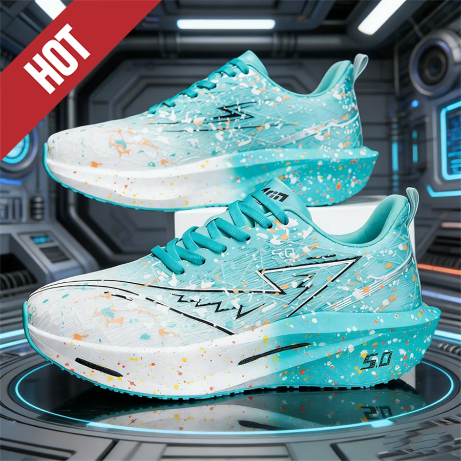 Кроссовки для бега с карбоновой пластиной, специализированные для марафона, мужские и женские, дышащие, легкие, удобные, спортивные, нескользящие.
Кроссовки для бега с карбоновой пластиной, специализированные для марафона, мужские и женские, дышащие, легкие, удобные, спортивные, нескользящие.