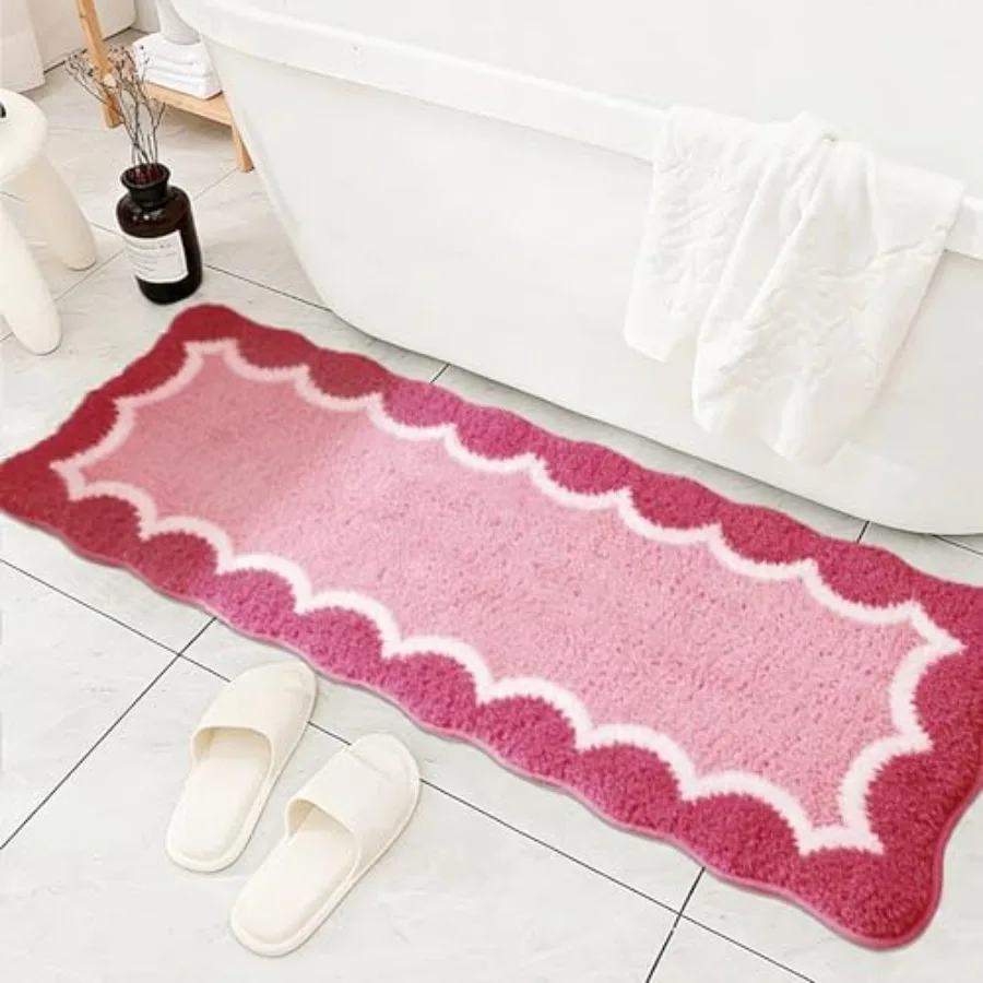 Cute Scalloped Bathroom Rugs MatNon Slip Absorbent Quick Dry Bath Mats for Shower Room Microfiber Bath Mats for Bathroom Floor
Cute Scalloped Bathroom Rugs MatNon Slip Absorbent Quick Dry Bath Mats for Shower Room Microfiber Bath Mats for Bathroom Floor