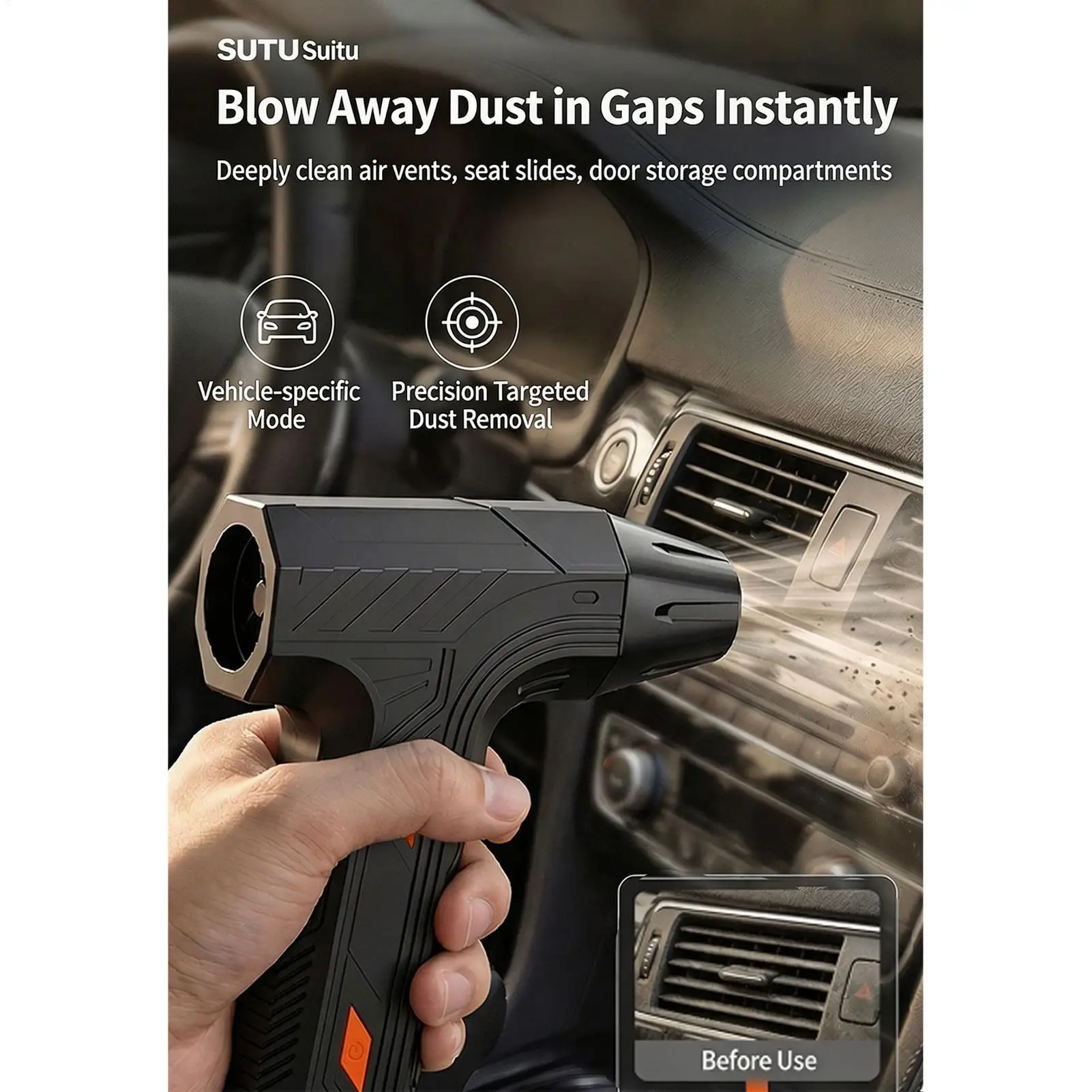 Electric Compressed Air Duster 80000RPM Three Gear Adjustable Small Hand Held PC Air Blower Fan For Offices Studios Computer
Electric Compressed Air Duster 80000RPM Three Gear Adjustable Small Hand Held PC Air Blower Fan For Offices Studios Computer