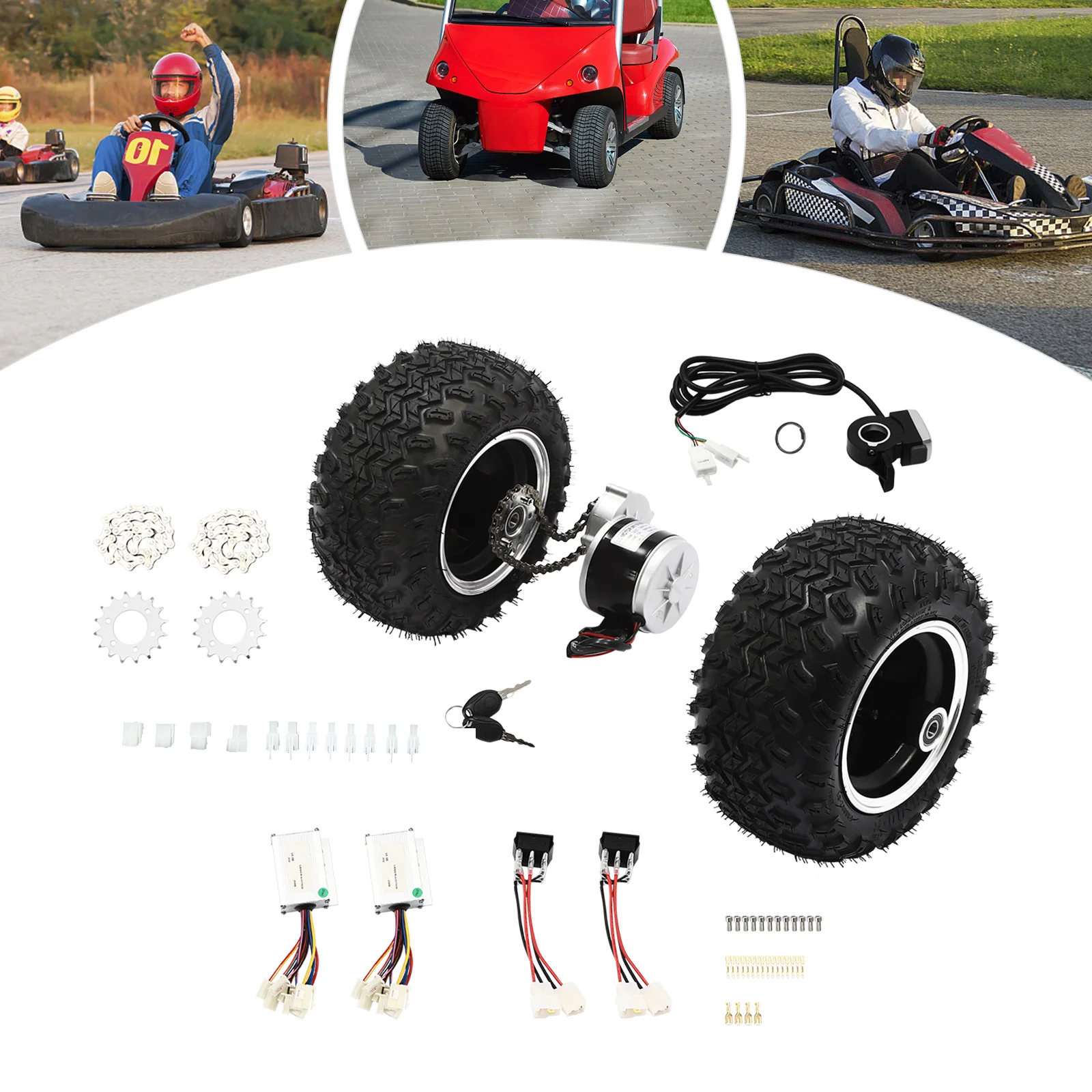 Electric Motor Conversion Kit for Scooter, 250W Brush Gear Motor, 10-inch Anti-Skid Wheels, Reverse Gear Switch, Thumb
Electric Motor Conversion Kit for Scooter, 250W Brush Gear Motor, 10-inch Anti-Skid Wheels, Reverse Gear Switch, Thumb