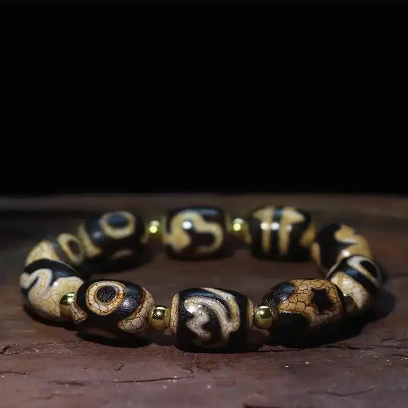 Tibet Multi-patterned totem Old weathering Cylindrical Agate DZI Beads String Bracelet Men&women's Amulet Bracelet Free Shipping
Tibet Multi-patterned totem Old weathering Cylindrical Agate DZI Beads String Bracelet Men&women's Amulet Bracelet Free Shipping