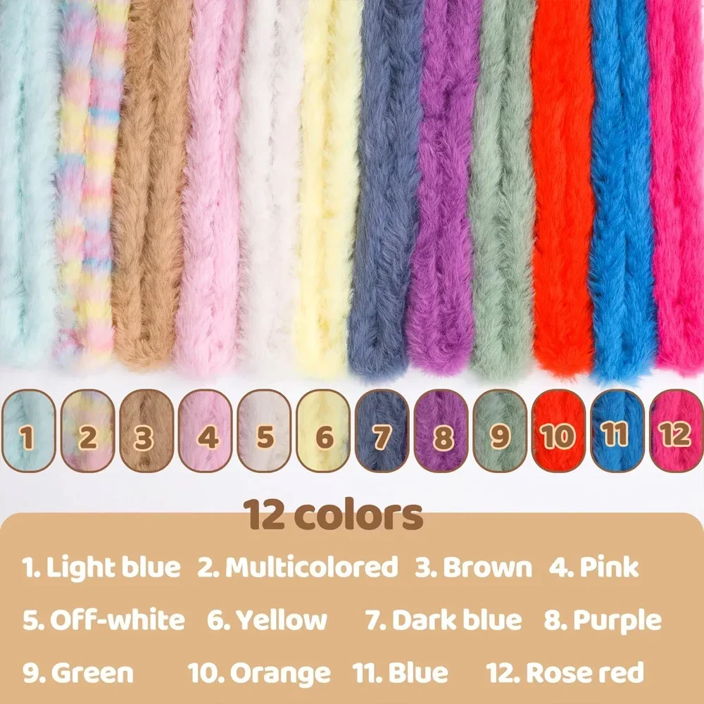 LMDZ 39 Inch Jumbo Fur Pipe Cleaners Craft Chenille Stems Craft Supplies for Beginners DIY Arts Craft Decorations 12PCS
LMDZ 39 Inch Jumbo Fur Pipe Cleaners Craft Chenille Stems Craft Supplies for Beginners DIY Arts Craft Decorations 12PCS