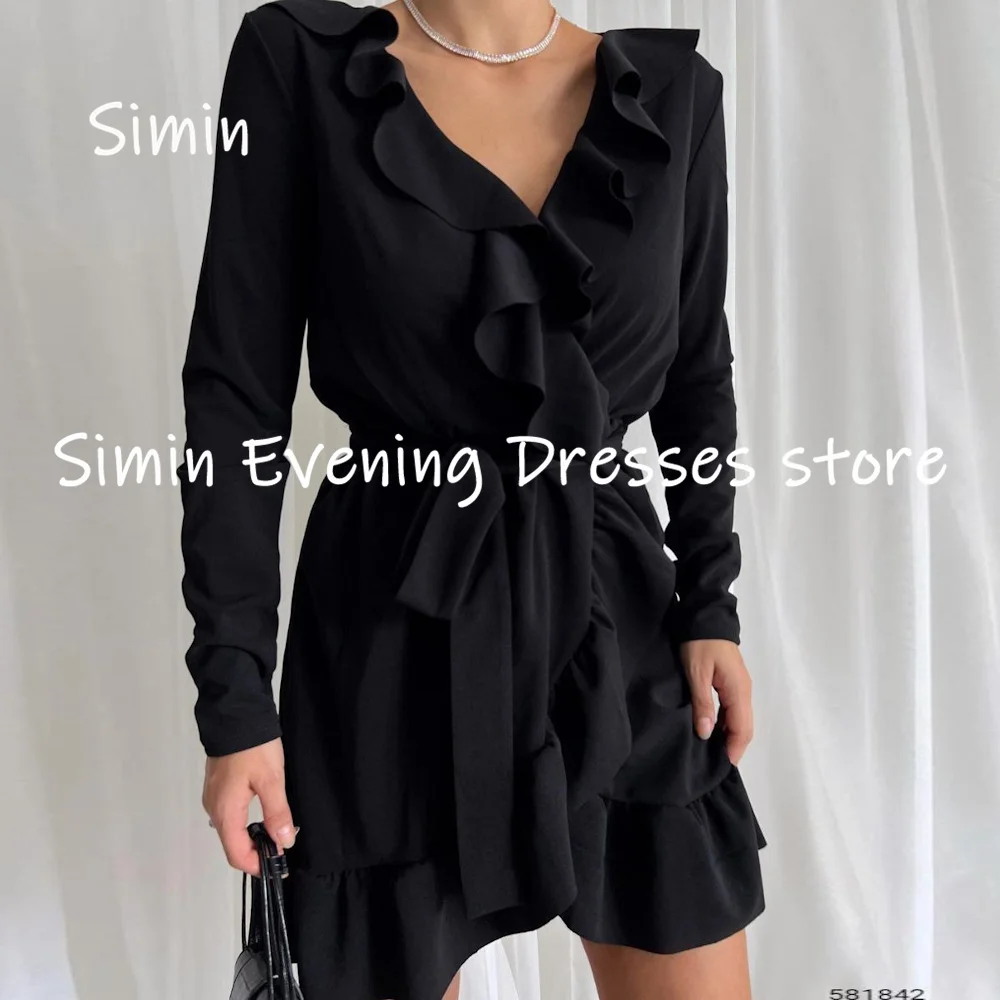 Simin Satin A-line V-neck Short Ruffle Formal Popular Prom Gown Knee-length Evening Elegant Party dresses for women 2023
Simin Satin A-line V-neck Short Ruffle Formal Popular Prom Gown Knee-length Evening Elegant Party dresses for women 2023