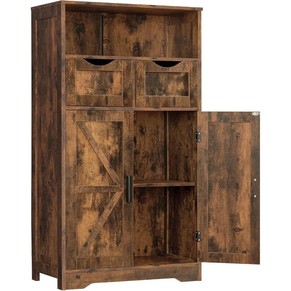Storage Cabinet with Adjustable Shelf & 2 Adjustable Drawers, Floor Cabinet with Barn Doors, Cupboard for Living Room, Entryway,
Storage Cabinet with Adjustable Shelf & 2 Adjustable Drawers, Floor Cabinet with Barn Doors, Cupboard for Living Room, Entryway,
