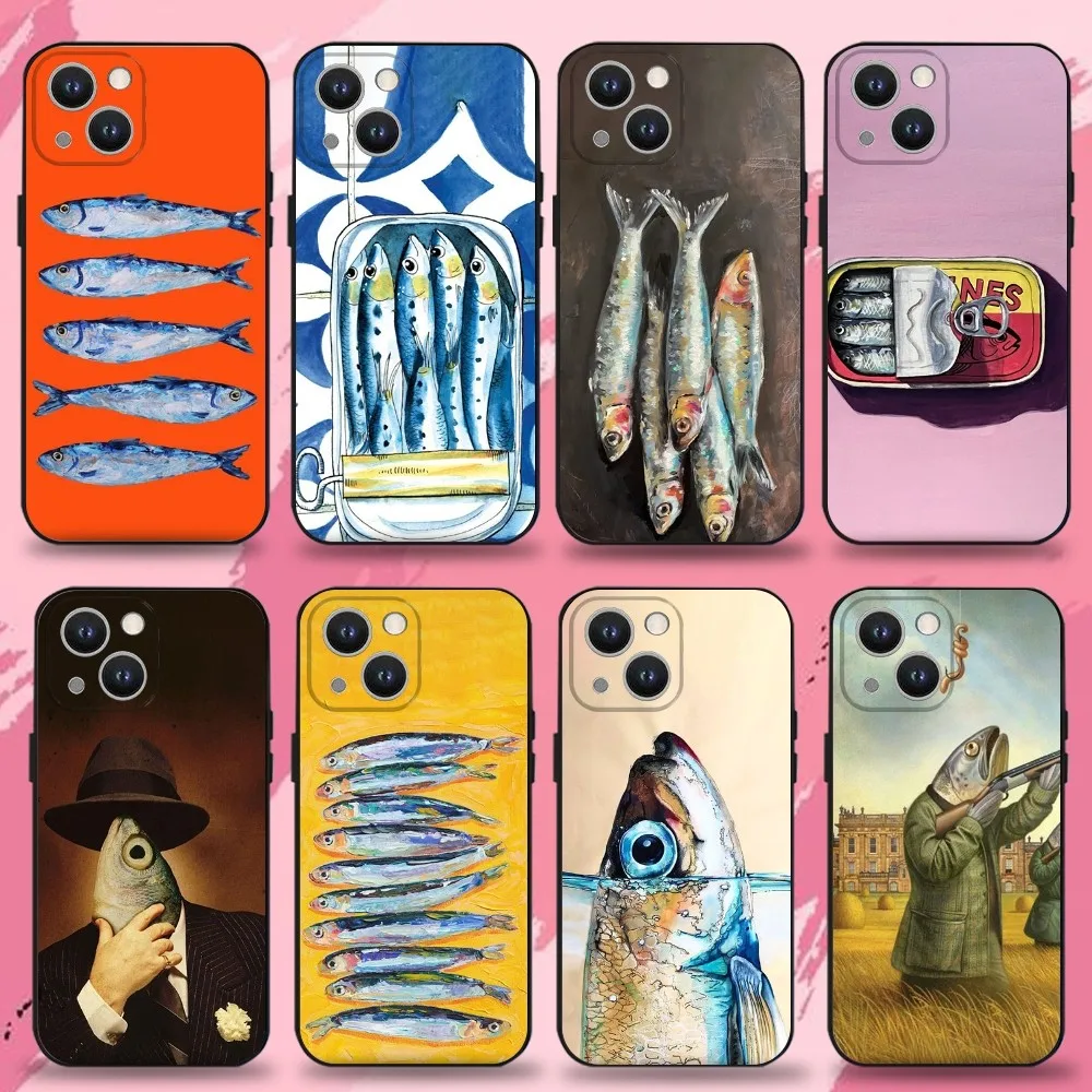 Fish Sardine Painting Art Phone Case For iPhone 16,15,14,13,12,11 Plus,Pro Max,XS,X,XR,SE,Mini,8,7,Soft Silicone Black Cover
Fish Sardine Painting Art Phone Case For iPhone 16,15,14,13,12,11 Plus,Pro Max,XS,X,XR,SE,Mini,8,7,Soft Silicone Black Cover