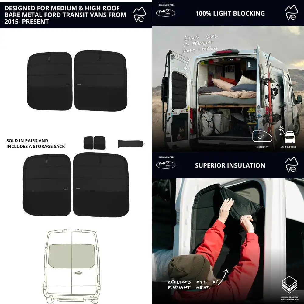 Изолированные затемняющие оконные чехлы Stealth для окон задней двери Ford Transit — пара, высокая/средняя крыша, черные
Изолированные затемняющие оконные чехлы Stealth для окон задней двери Ford Transit — пара, высокая/средняя крыша, черные