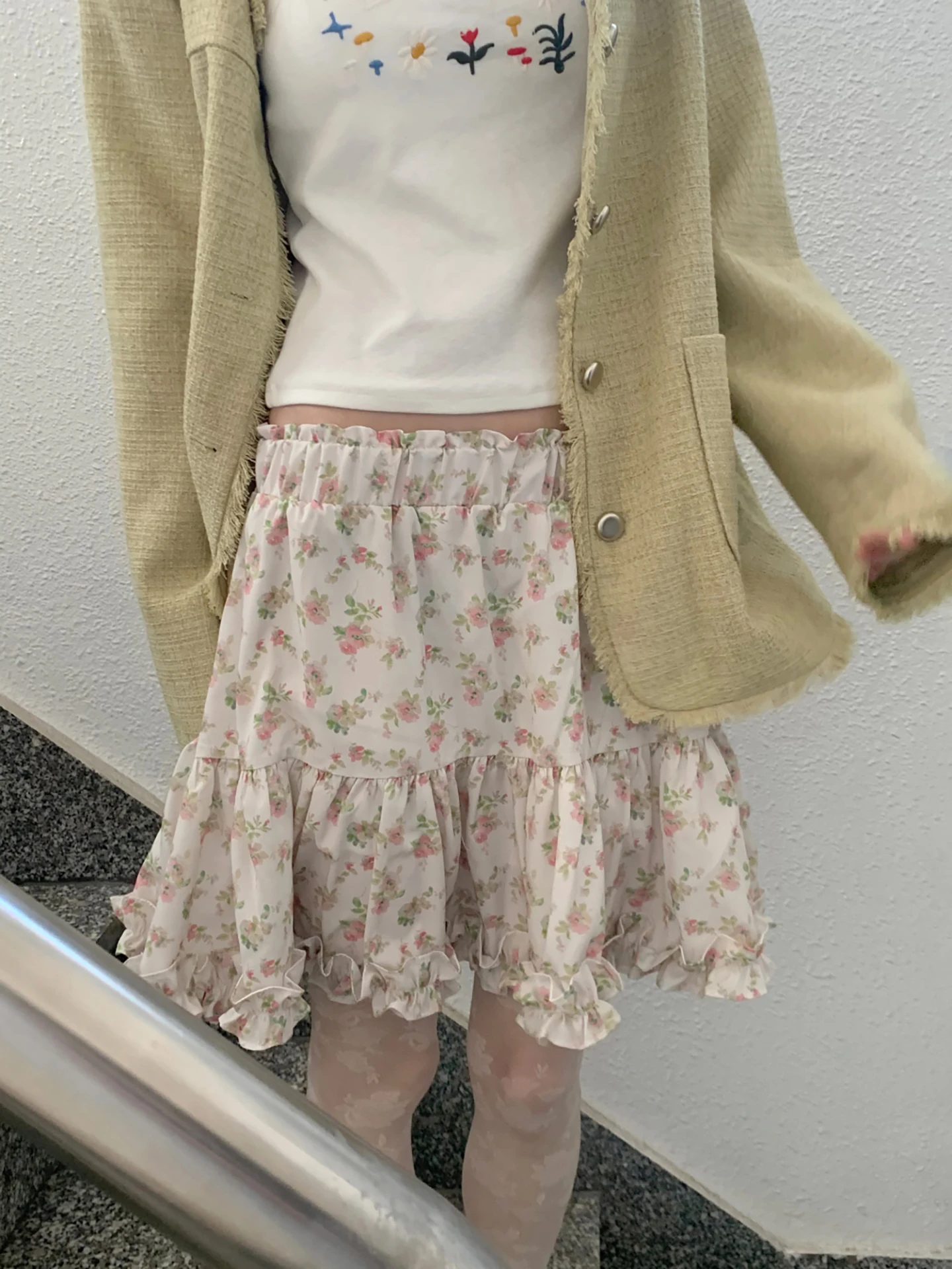 Sweet Floral Lace Trim Half Skirt Elastic Waist Short Women's Style Spring Summer New Arrival Cute Japanese Loose Fit Polyester
Sweet Floral Lace Trim Half Skirt Elastic Waist Short Women's Style Spring Summer New Arrival Cute Japanese Loose Fit Polyester