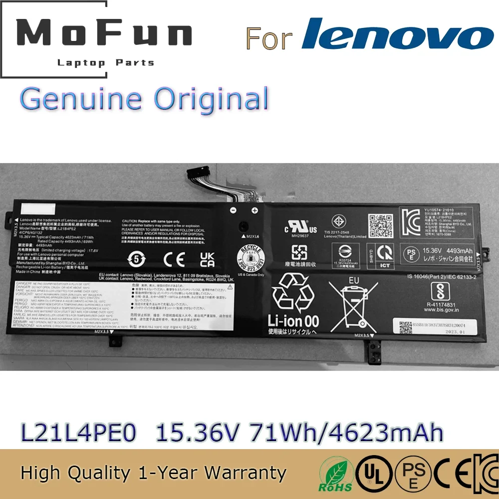 Brand New Original L21L4PE0 15.36V 71Wh Laptop Battery for Lenovo Yoga 7 16IAH7 16IAP7 82QG series L21B4PE2 5B11F38379 etc.
Brand New Original L21L4PE0 15.36V 71Wh Laptop Battery for Lenovo Yoga 7 16IAH7 16IAP7 82QG series L21B4PE2 5B11F38379 etc.