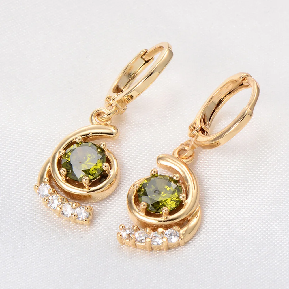 1Pair Zircon Earrings Hanging Pendant Dark Green Fashion Jewelry Anti-Fading Women Girls Party Shopping Daily Wear Gift
1Pair Zircon Earrings Hanging Pendant Dark Green Fashion Jewelry Anti-Fading Women Girls Party Shopping Daily Wear Gift