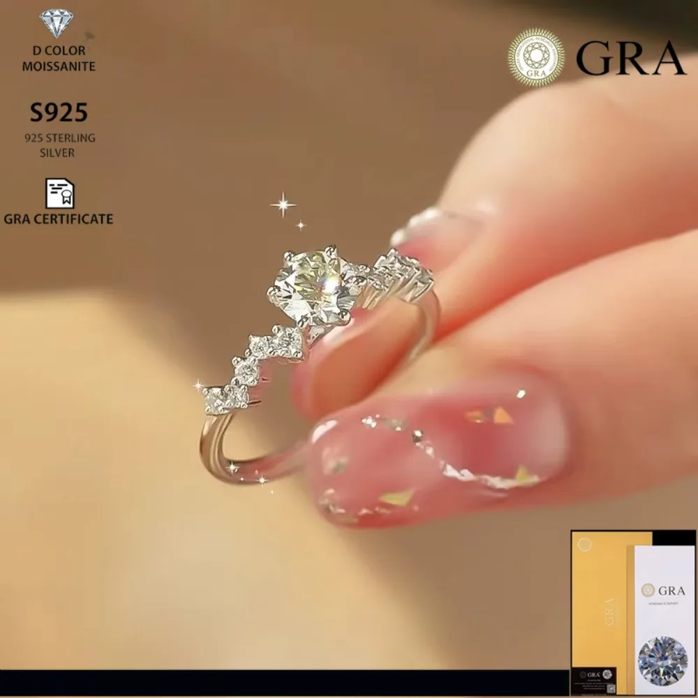 Moissanite S925 Sterling Silver Ring Galaxy Hot Light Luxury Couple Ring To Give Girlfriend Gift Tide
Moissanite S925 Sterling Silver Ring Galaxy Hot Light Luxury Couple Ring To Give Girlfriend Gift Tide