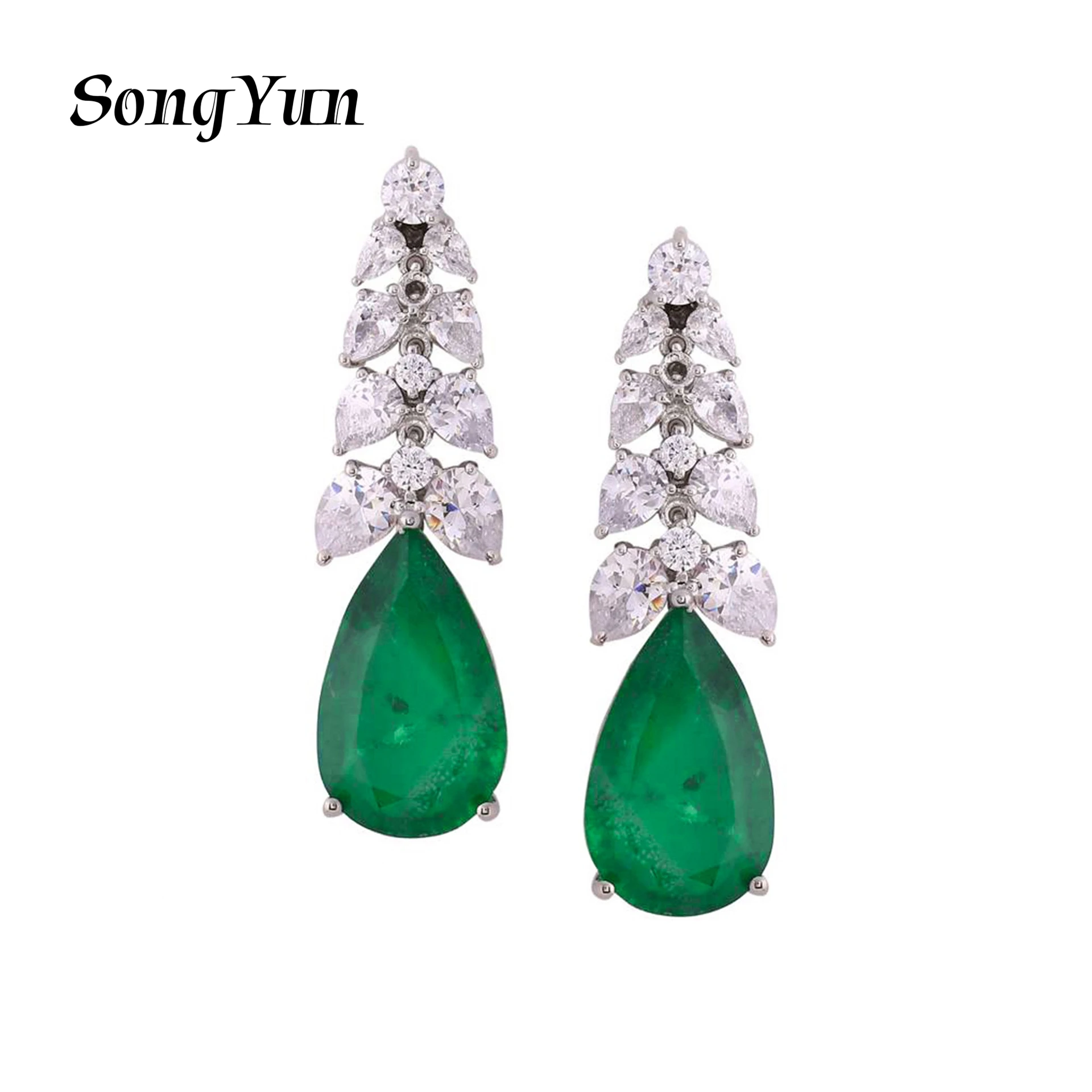 SongYun Jewelry 925 Sterling Silver Earring Fine 5A CZ Gemstones High Carbon Gemstones 925 Sterling Silver Earring Accessories
SongYun Jewelry 925 Sterling Silver Earring Fine 5A CZ Gemstones High Carbon Gemstones 925 Sterling Silver Earring Accessories