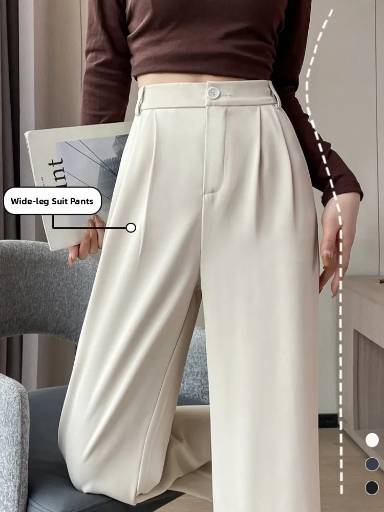 Ice Silk Wide Leg Pants Women's Summer Thin Loose Slimming High-End Drapey Skinny Straight Casual Floor-Length Suit Trousers
Ice Silk Wide Leg Pants Women's Summer Thin Loose Slimming High-End Drapey Skinny Straight Casual Floor-Length Suit Trousers