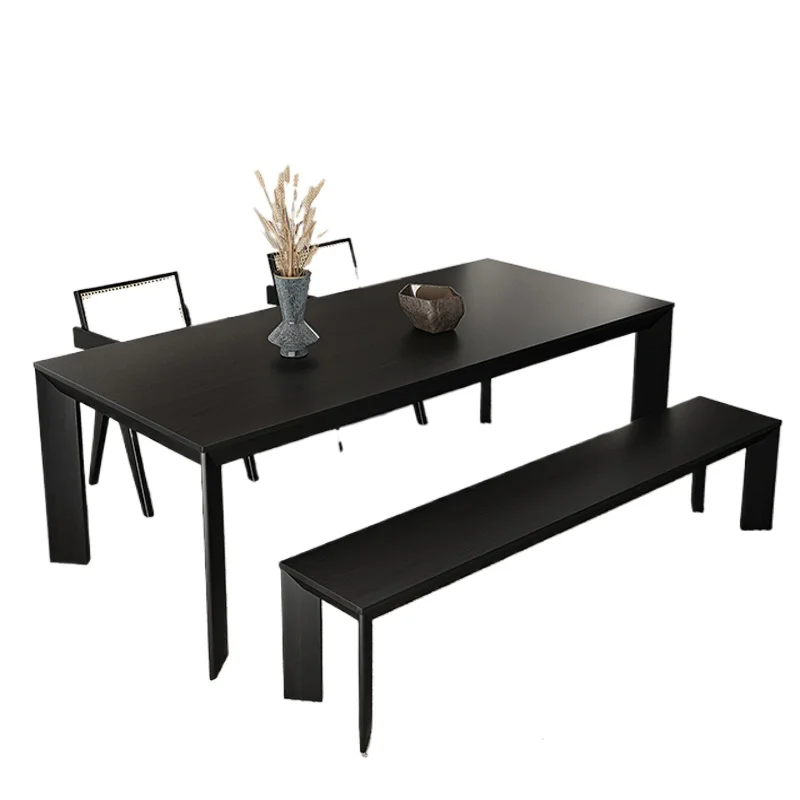 Black rectangular dining table Modern minimalist Italian minimalist long table Household rectangular table Wabi Sabi
Black rectangular dining table Modern minimalist Italian minimalist long table Household rectangular table Wabi Sabi