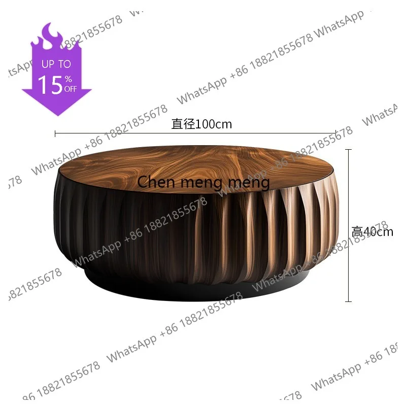 M53 Italian minimalist walnut round solid wood coffee table high-end living room designer tea table
M53 Italian minimalist walnut round solid wood coffee table high-end living room designer tea table