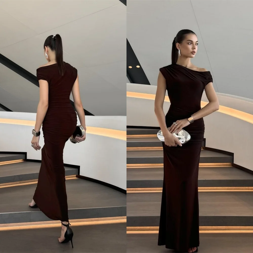 Customized Mermaid Simple Jersey Evening Dress Modern One Shoulder Homecoming Dress Luxury Ruched Special Occasion Gowns
Customized Mermaid Simple Jersey Evening Dress Modern One Shoulder Homecoming Dress Luxury Ruched Special Occasion Gowns