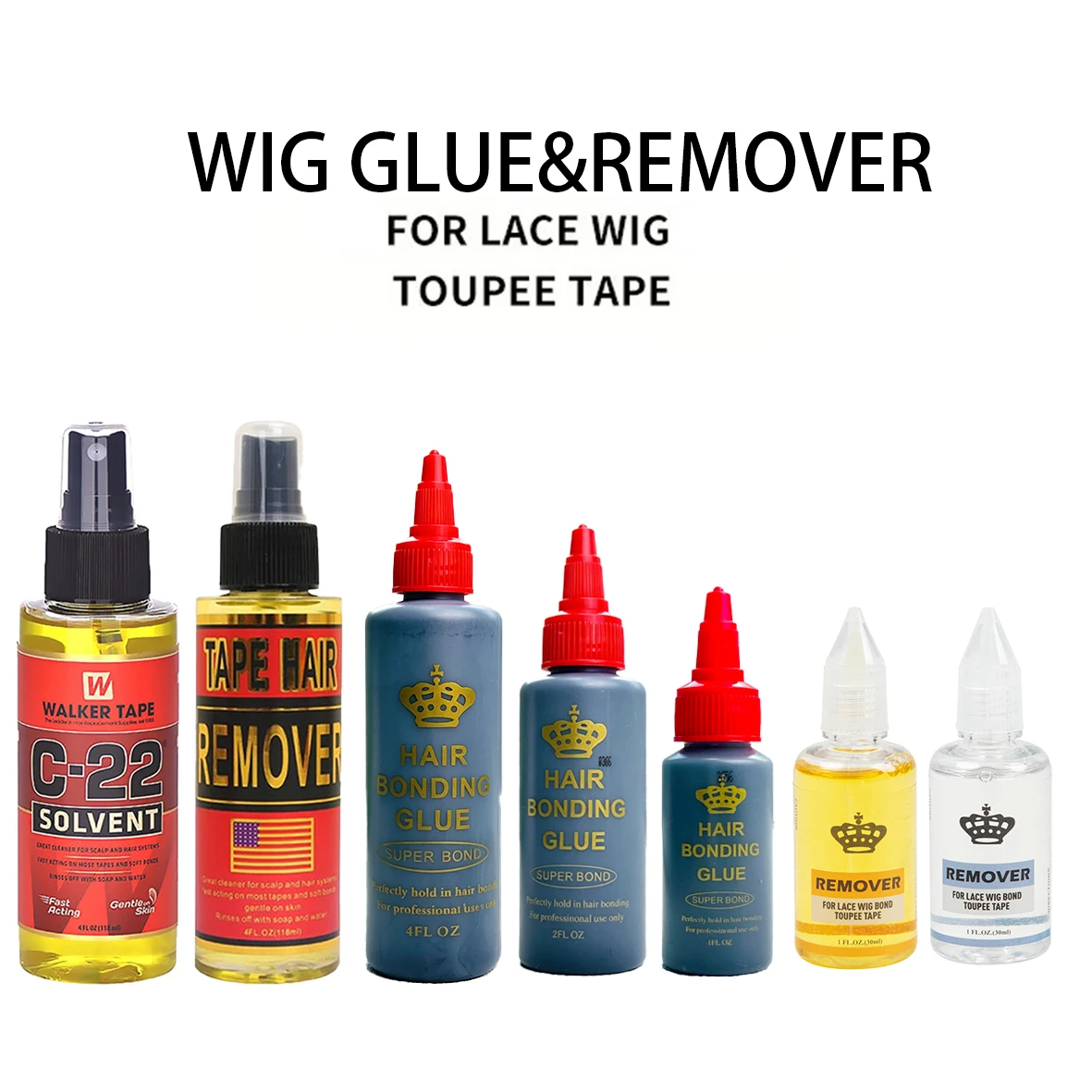Walker Glue & C-22 Solvent Set, Strong Hold Adhesive + Fast Acting Remover, Complete Kit for Lace Wigs & Hair ,wig extention set
Walker Glue & C-22 Solvent Set, Strong Hold Adhesive + Fast Acting Remover, Complete Kit for Lace Wigs & Hair ,wig extention set