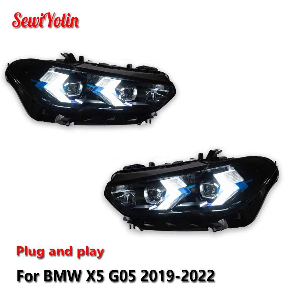 Автомобильные светодиодные фары в сборе для BMW X5 G05 2019-2022, автоматические противотуманные фары DRL, стоп-сигналы поворота Plug and Play
Автомобильные светодиодные фары в сборе для BMW X5 G05 2019-2022, автоматические противотуманные фары DRL, стоп-сигналы поворота Plug and Play